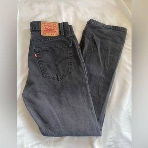 Levi’s 505 Black Denim Jeans, Size 34x32, Great Condition